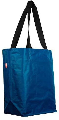 BikeZac 2.0 von COBAGS | FAHRRADTASCHE Clip-On EINKAUFS-Tasche | Fahrrad-Einkaufstasche | Gepäckträger-Tasche, Farbe:Cobags Navy Blue