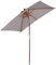 Outsunny Sombrilla Terraza Exterior 200x150 cm Sombrilla de Jardín Rectangular con Ángulo Ajustable Mástil de Madera y Manivela Parasol para Patio Terraza Gris