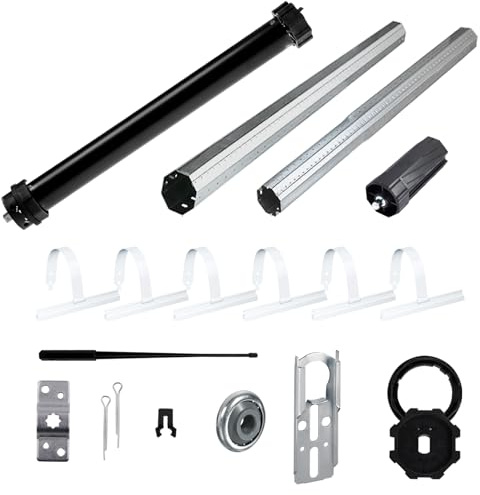 NOBILY Rolladen-Komplett-Set Maxi-Rolladenmotor P5 20/15-60 mechanischen Endabschaltern (Zugkraft 20Nm/50kg) für 60mm Achtkantwelle (SW60) + Mechanik-Set bis zu einer Gesamtlänge von 2,00 Meter