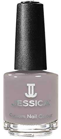 JESSICA Custom Colour Long Lasting Nail Polish, Pastel Grey, Shadow, 14.8ml | Pastel grey crème shade, Chip resistant nail polish, Rich colour with high-gloss finish, Professional nail paint