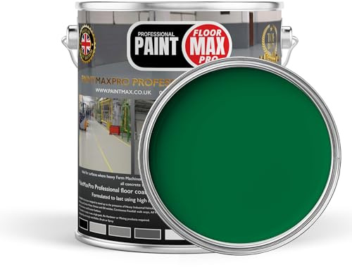 PaintMax Industrial PU350 Polyurethane Concrete Floor Paint Coating (Mint Green, 10 Litre)