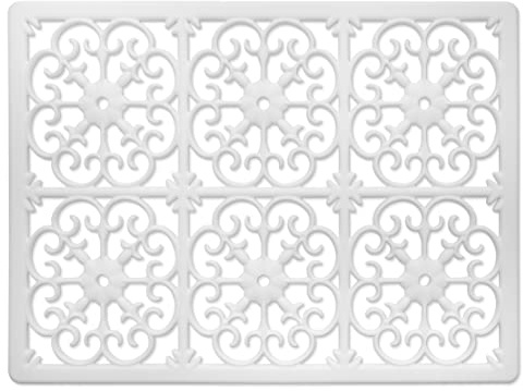 GASARÉ, Extra Large, Thick, Silicone Trivet for Hot Dishes, Pots, and Pans, Heat Resistant Mat for Countertop, Hot Pad for Kitchen, Easy to Clean, 16 x 12 x 3/8 Inches, White