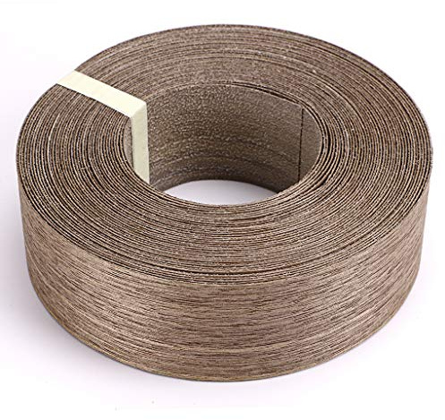 Skelang Holzfurnier, Furnierholz, zum Aufbügeln aus Melamin, 50 mm × 15 m für Regal, Schrank, Türrahmen, 50 mm × 15 m, Walnuss schwarz