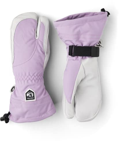 Hestra Skihandschuhe für Damen, bei kaltem Wetter, DREI-Finger-Handschuhe aus Leder