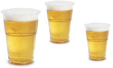 Nicoletti KIT BAR del Birraio 150 Pezzi Bicchieri Birra PP con bordo antischiuma 50 pz da 0,3 L (300cc) 50 pz da 0,4 L (400cc) e 50 pz da 0,5 L (500cc) con tacca di delimitazione