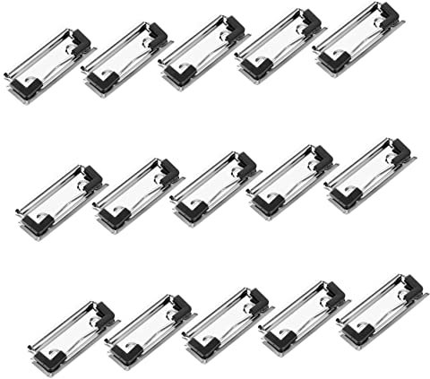 STOBOK 15 Stück Tragbare Metallzwischenablage Clips Mit Aufhängehaken Montierbare Hartfaserplatten Klemmen Aus Rostfreiem Metall Für Büro Schule Und Zuhause