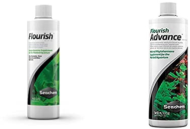 Seachem Flourish Freshwater Plant Supplement (500 ml) and Seachem Flourish Advance Growth Supplement (500 ml)