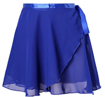 LUOFANG Damen Chiffon Wickel Tanzrock klassischer Ballett Wickelrock Mädchen Tanzrock Tanz Skate Rock über Schal Tanzbekleidung