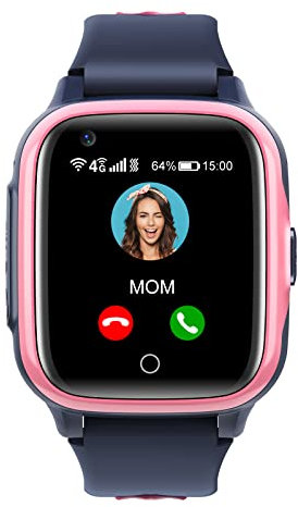 Smartwatch Bambini GPS 4G con WiFi Videochiamata SOS Camera Impermeabile Messaggio Sveglia Cronometro Modalità Classe Lettore Musicale Notifica Vibrazione Regalo per Ragazzi e Ragazze