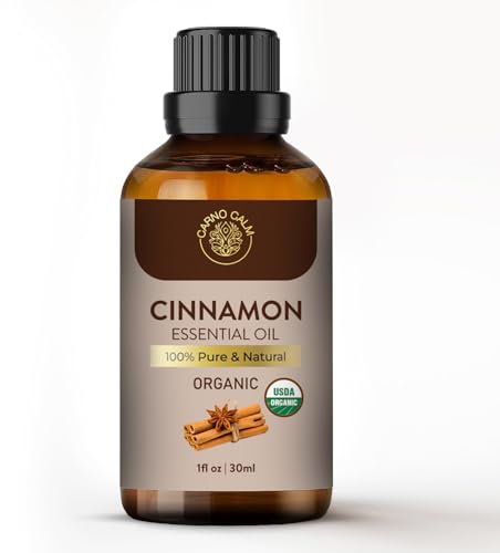 Carno Calm Zimtöl für Diffusor | 100% reines und natürliches ätherisches Zimtöl | Perfekt für Aromatherapie, Duft, Haut und Lippen| 30ml