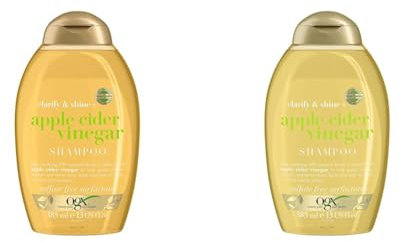 OGX Apple Cider Vinegar Clarifying Shampoo for Oily and Greasy Hair, 385 ml (Pack of 2)