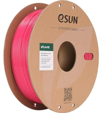 eSUN PLA+ Filament 1.75mm, PLA+HS Hochgeschwindigkeitsdruck 3D Drucker Filament Maßgenauigkeit +/- 0.03mm, 1KG Spule (2.2 LBS) Speedy PLA Plus Filament für High Speed Drucker,Rosa