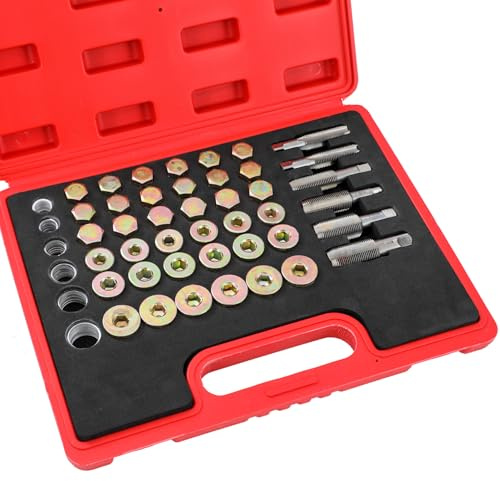 KATSU Tools 114 Stücke M13 - M22 Ölablassschraube Reparatur Satz Ölwanne Gewinde Reparatur Auto Reparatur-Werkzeuge
