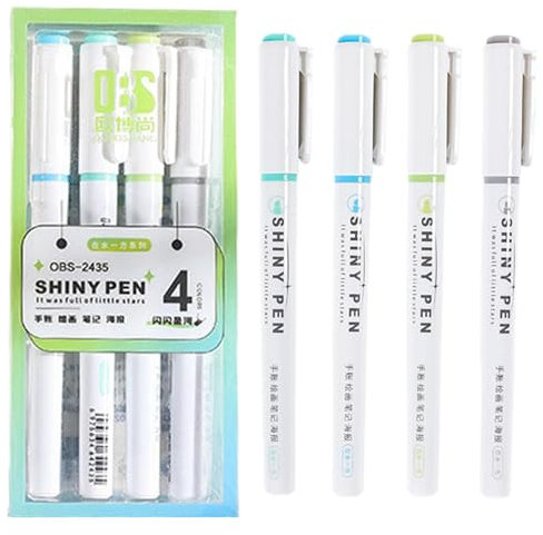 Krmoau Funkelnde Textmarker, Glitzer-Textmarker | Glitzernde, vielseitige Marker mit schneller Trocknung,Glitzer-Textmarker mit schneller Trocknung für Zeichnungen, Mädchen, Tagebücher, Kalender,