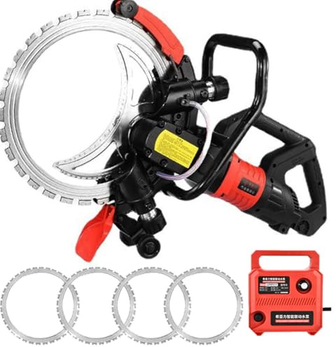 GJBMXSM Scie Circulaire à Béton électrique sans Balais,8800W/9500W,Scie à Béton avec Lame,Profondeur Coupe 27CM/30CM,3 000Tr/Min,Machine à Rainurer Murale électrique pour Granit,Pierre,30cm-4xblade