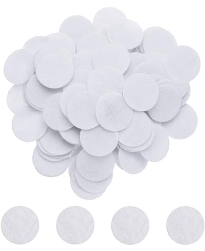 QUARKZMAN 500 Stück 50mm Runde Bastelfilz, vorgeschnittene Filzplatten, nicht gewebte Filzkreise Filzstoff für Nähen, DIY Projekt, Bastelarbeiten, Handwerk, Decoration (Weiß)