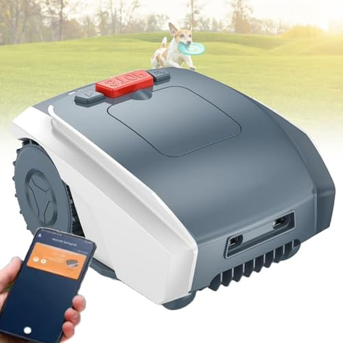 VNATWGOO Tondeuse à Gazon Automatique sans Fil, Robot Tondeuse à Gazon, avec éTanchéIté Ipx5, Navigation Optique, éVitement d'obstacles