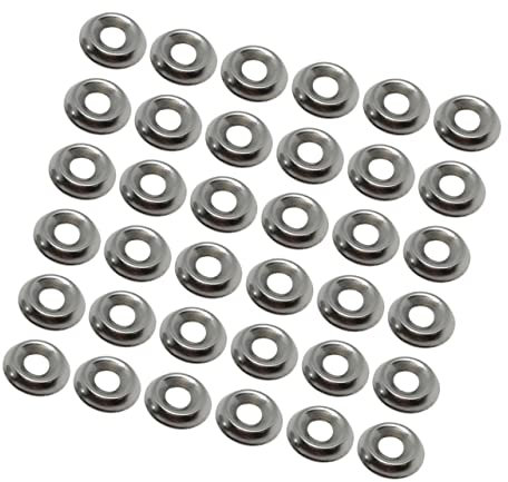 Didiseaon 100pièces Rondelles Inoxydable Lot De Rondelles Fixation Polies Forme Concave-convexe Résistantes à Usure Pour Applications Intérieures Et Extérieures