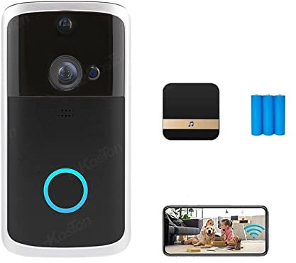 Videocitofono Wifi, Tuya Smart Video Campanello Videocamera Citofono Campanello for porta senza fili for esterni Movimento for la protezione della sicurezza residenziale per la sicurezza domestica(Noi