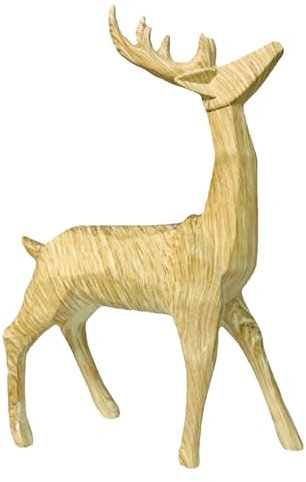 Figura di renne - Statua di renne in resina | Statua di cervo in piedi | Artigianato artificiale di animali, decorazioni da tavola per soggiorno sul posto di lavoro della camera da letto