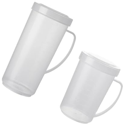 HOLIDYOYO 2pezzi Misurini Plastica Con Scala Jug Per Caffè e Latte Per Microonde e Colazioni Utensili Da Cucina Pratici e Versatili