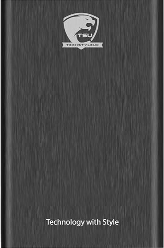 Slim Portable External Hard Drive HDD – USB 3.0 TO Type-C High-Speed Storage – Compatible with Windows, Mac, Laptop, PC, Desktop, PS4, Xbox – Backup for Data, Movies, Games & Photos (Black, 2TB)