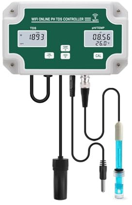 Wassertester, WiFi Temp PH ORP Controller Meter Wasserqualitätsanalysator Logger PH Tester Remote Online Monitor