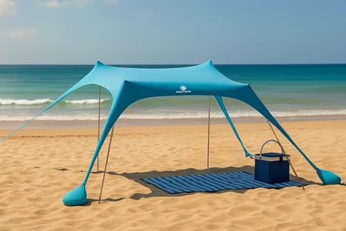 Beach Master Large Portable Canopy - Beach Tent Shade Shelter (300cm x 300cm)