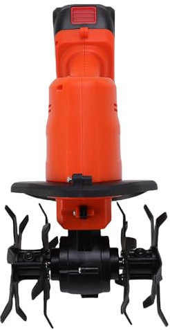 Keenso Cordless Tiller Cultivator,Mini Tiller for Effortless Gardening (UK Plug)