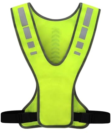 Lyivisk Gilet réfléchissant pour vélo & moto adultes & enfants Gilet de sécurité réglable avec poche Respirant pour jogging randonnée extérieur