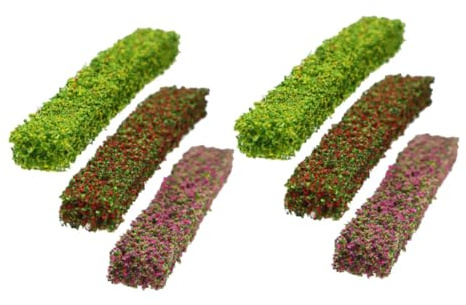 CORHAD 6 Piezas Mini Arbustos Artificiales para Maquetas DIY Vegetación Estática Detallada para Dioramas Ferroviarios y Paisajes para Decoración Realista