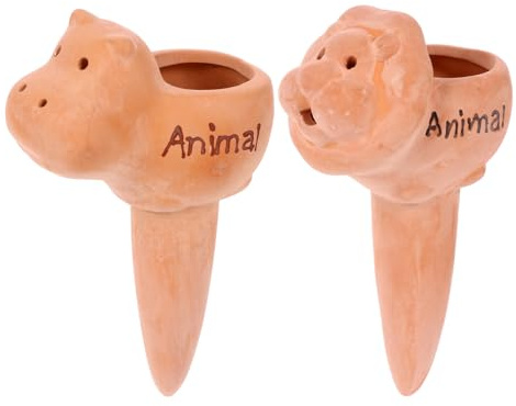 DOITOOL Lot de 2 Arroseurs Automatiques à Goutte-à-Goutte en Céramique Robuste d'animaux Diffusion Uniforme de l'eau pour Jardinage Balcon Serrage et Terrasse