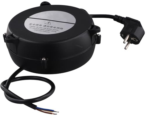 ISTOVO Pequeño Dispositivo Automático de Bobinado de Alambre Retráctil, Carrete de Almacenamiento Retráctil, Bobinador Automático con Enchufe UE.