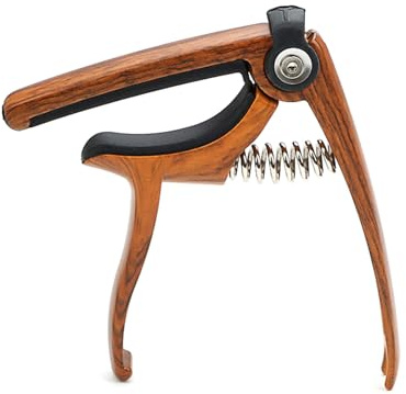 Gitarre Kapodaster für Akustik E-Gitarre Ukulele 4 in 1 mit Plektrumhalter, Pin Puller und Saitenschneider Gitarre Schiebekapodaster