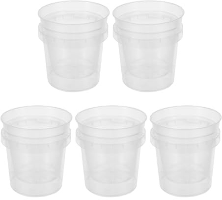 Sosoport Macetas Transparentes para Orquídeas 5 Unidades, Macetas Redondas de Plástico Transpirable de 12,7 Cm, Ventiladas para Interior y Exterior, Jardineras Pequeñas Apilables