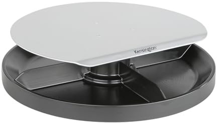 Kensington K60049Us - Soporte Giratorio para Monitor, con Altura Ajustable, Bandeja Giratoria y Sistema Smartfit