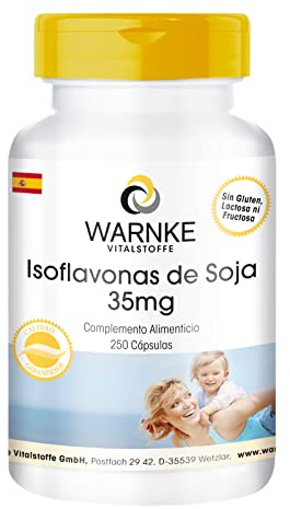 Isoflavones de Soja 35 mg - 250 gélules - Avec vitamine E | Warnke Vitalstoffe - Qualité des pharmacies allemandes