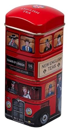 New English Teas English Icons Tall London Bus Tin 28 g (Pack of 1, Total 14 Teabags)