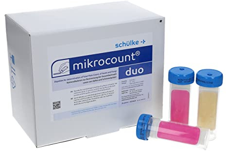Schülke Mikrocount® Duo 20 Stück Nährböden | Nährboden zur Oberflächenuntersuchung auf Schimmel und Bakterien | Contact Slides Hygienekontrolle