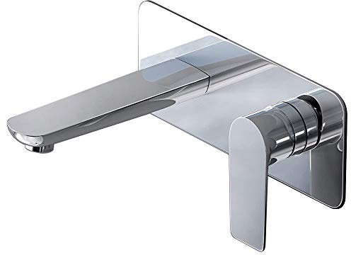 doporro Robinet Mural Encastré Chromé Mitigeur Moderne pour Lavabo et Vasque en Laiton Mélangeur Eau Chaude et Froide WA118