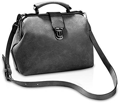 NICOLE & DORIS Handtasche Damen Karierte Handtaschen für Frauen Schultertasche Tragetasche Umhängetasche PU Leder