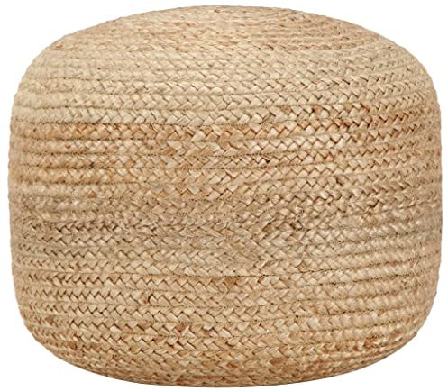 vidaXL Sitzpuff Pouf Sitzpouf Puff Sitzkissen Sitzhocker Fußhocker Hocker Fußbank Ottoman Fußbank Polsterhocker Fußschemel Handgefertigt 45x30cm Jute