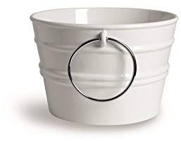 Lavandino Lavabo Appoggio/Sospeso Horganica Tondo Modello Bacile Midi Bianco 38xH24 cm (Con portasciugamani)