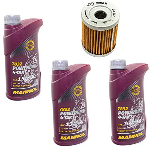 Motoröl Set 15W50 3 Liter + Ölfilter OX407 für Beta