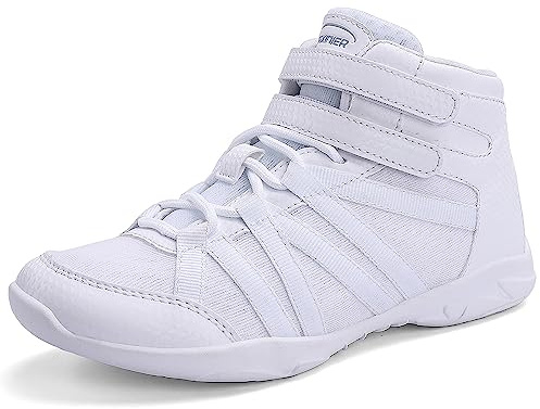 FUQIAO Girls High Top White Cheer Shoes - 12 Little Kid