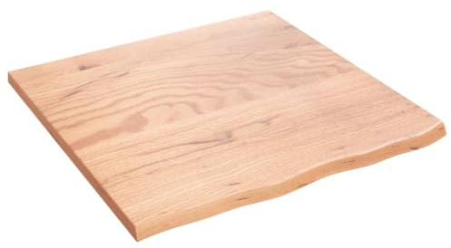 vidaXL Waschtischplatte Hellbraun 60x60x2 cm Massivholz Behandelt