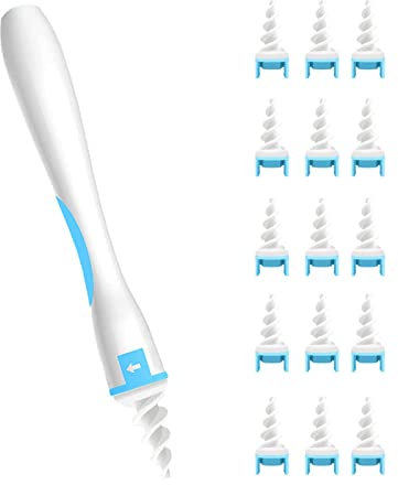 Q Grips Ear Wax Cleaners UK, Ear Cleaner Ear Wax Remover, Silicone Safe Soft Ear Cleaner with 16 Pcs Replacement Tips for Adult & Kids