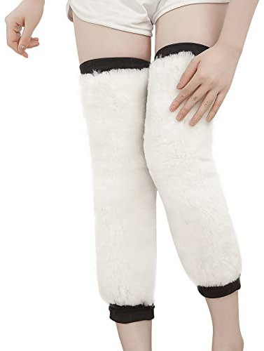 Winter warm Kniewärmer Dicken Wolle Beinwärmer Lange Knieschützer Legwärmer Thermo Wollefutter Beinstulpen Lange Stulpen Komfort Beinschützer Unterschenkel schützer Knieprotektor für Sport Outdoor