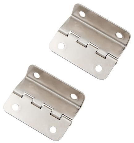 Dreifache Halbodens-Scharniere, Versetztes Türscharnier Halbflächenscharniere Brustscharniere, Retro-Scharniere für Schrank und Tür, Möbel-Zubehör, 2stk Silber