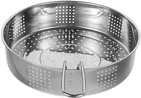 GRIRIW Cesta Alta Durabilidad de Vapor de Acero Inoxidable Mango Plegable y Diseño Práctico para Cocinar al Vapor Verduras y Pescado en Casa o Restaurante
